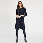 Load image into Gallery viewer, Panelled Check Ponte Dress
