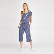 Load image into Gallery viewer, Cap Sleeve Crop Ditsy Spot Jumpsuit
