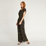 Load image into Gallery viewer, Ditsy Print Pintuck Jumpsuit

