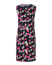 Load image into Gallery viewer, Navy/Lobster Tulip Print Shift Dress
