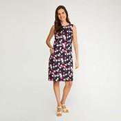Load image into Gallery viewer, Navy/Lobster Tulip Print Shift Dress
