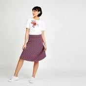 Load image into Gallery viewer, Tile Print Knee Length Jersey Skirt
