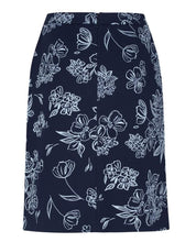 Load image into Gallery viewer, Navy A-Line Osterley Linear Skirt
