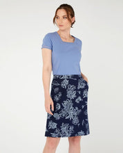 Load image into Gallery viewer, Navy A-Line Osterley Linear Skirt

