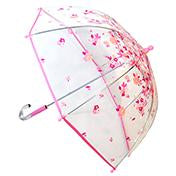 Load image into Gallery viewer, Girls Clear Pink Rose Print 17" Umbrella
