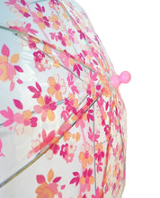 Load image into Gallery viewer, Girls Clear Pink Rose Print 17" Umbrella
