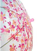 Load image into Gallery viewer, Girls Clear Pink Rose Print 17" Umbrella
