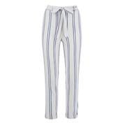 Load image into Gallery viewer, Blue and White Stripe Linen Slim Trouser
