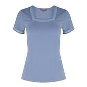Load image into Gallery viewer, Delphinium Square Neck Mesh Trim Top

