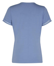 Load image into Gallery viewer, Delphinium Square Neck Mesh Trim Top
