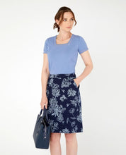 Load image into Gallery viewer, Delphinium Square Neck Mesh Trim Top

