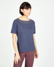 Load image into Gallery viewer, Ink Pom Pom Trim Top
